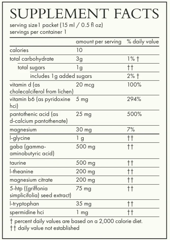 Calm (Beauty) Spermidine & Taurine Daily Supplement - Image 3